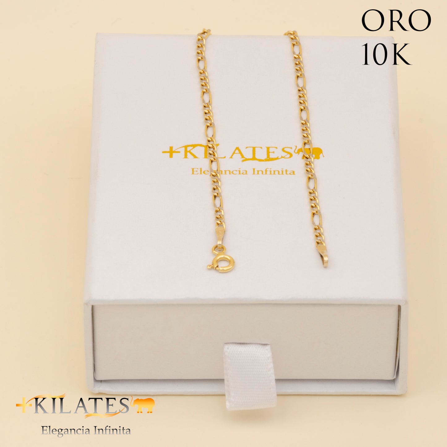 PULSERA DE ADULTO 20 CM ESTILO 3+1 OROS DIAMANTADA. ORO 10 KILATES #775-1152