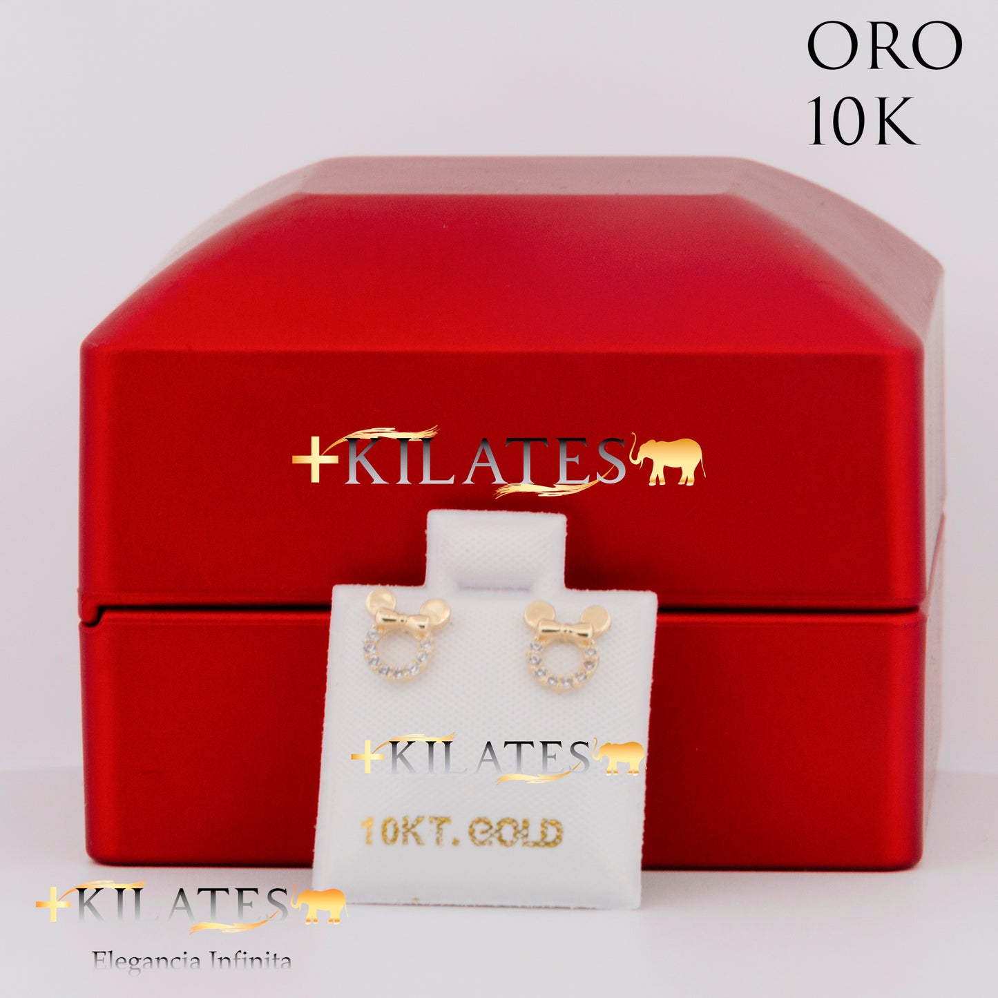 "ARETES PREMIUM MINNIE . ORO 10K #775-1431"