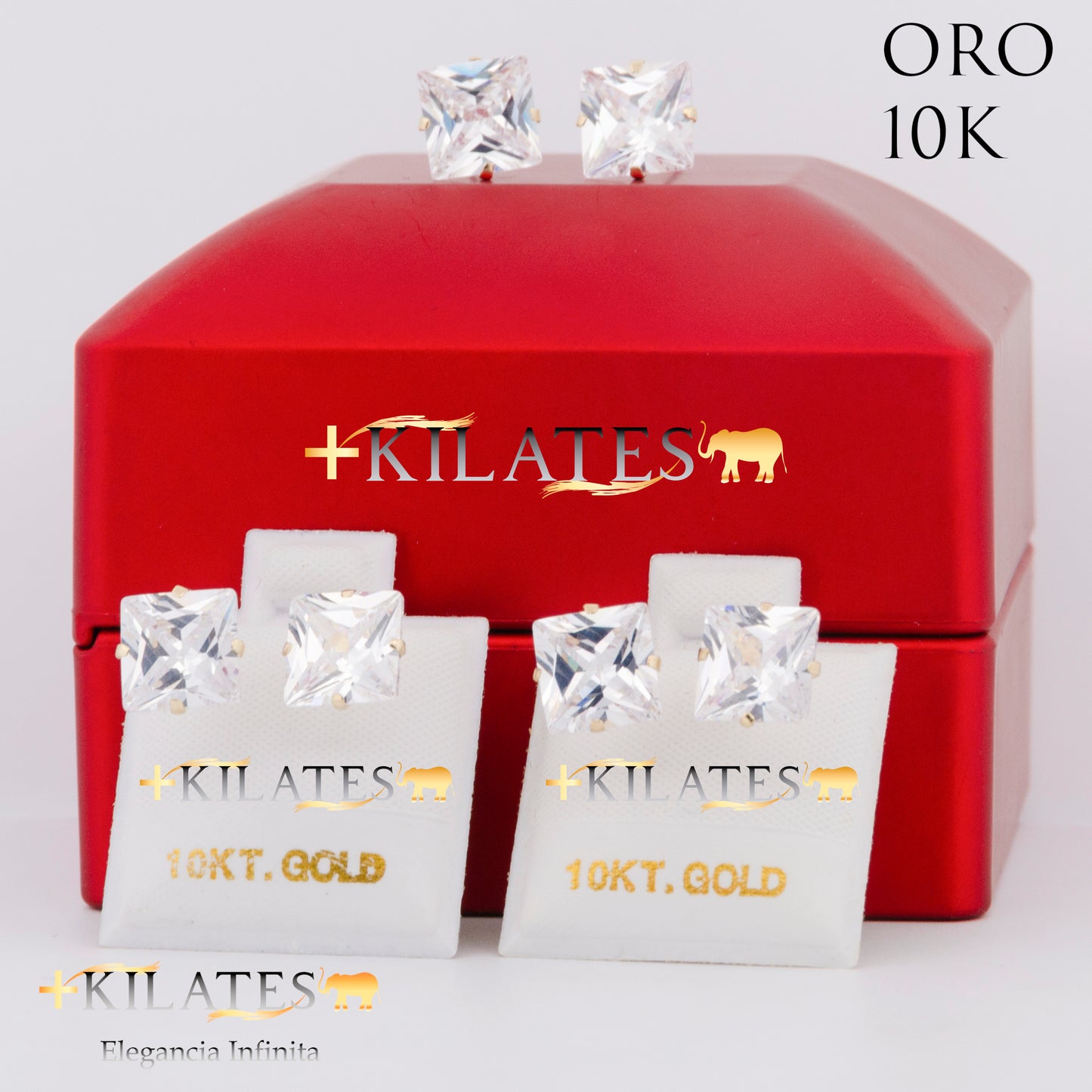 "ARETES PREMIUM CUBO . ORO 10K #775-1483"