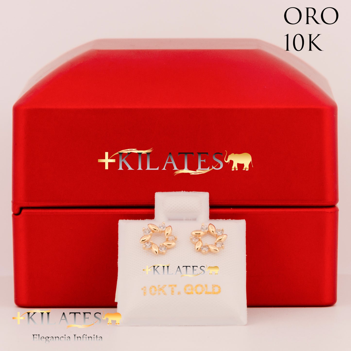 "ARETES PREMIUM REDONDOS . ORO 10K #775-1460"