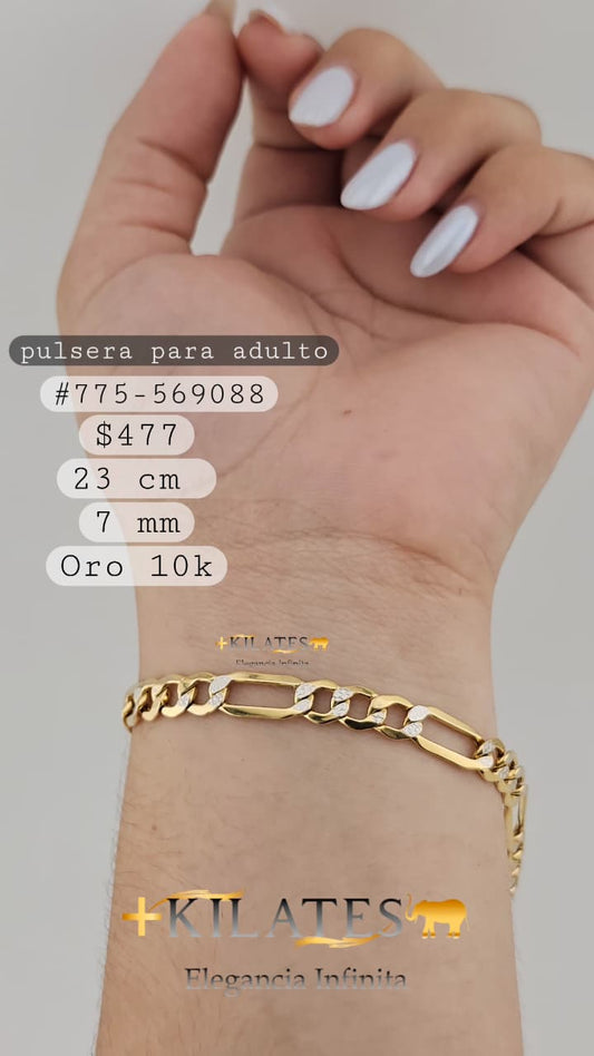 PULSERA 23 CM, 7 MM, 10K. #775-569088