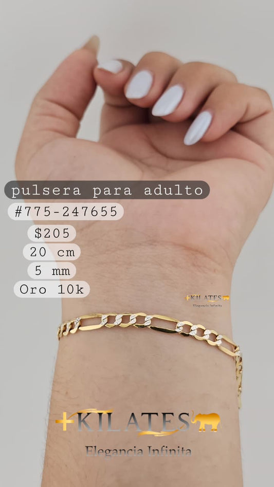 PULSERA 20 CM, 5 MM, 10K. #247655