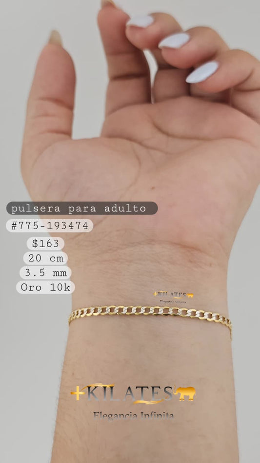PULSERA 20 CM, 3.5 MM, 10K. #775-193474