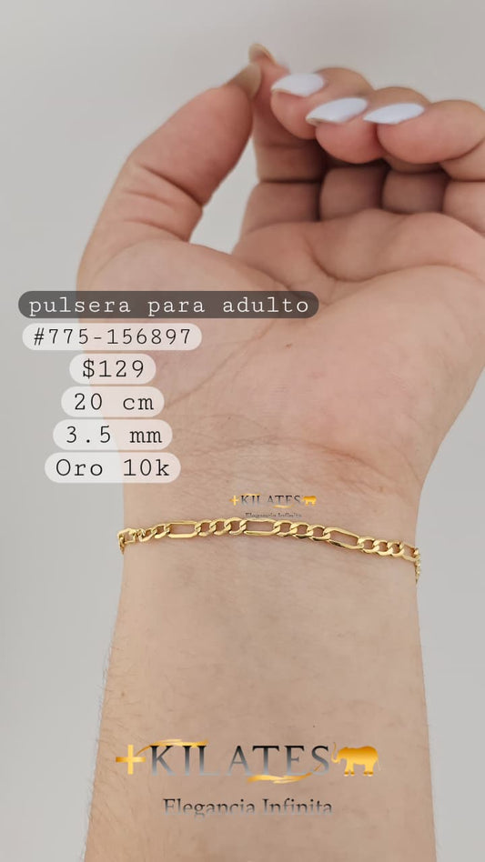 PULSERA 20 CM, 3.5 MM, 10K. #775-156897