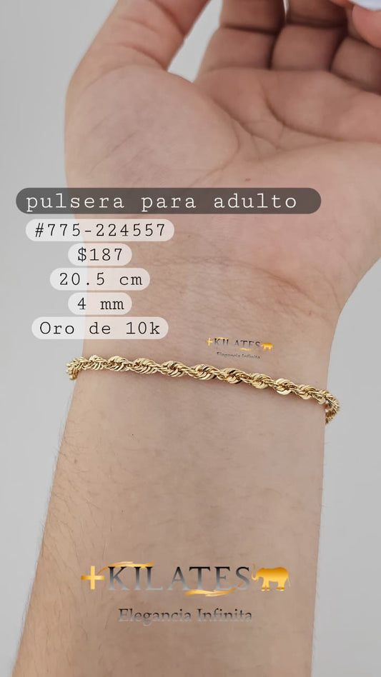 PULSERA 20.5 CM, 4 MM, 10K. #775-224557