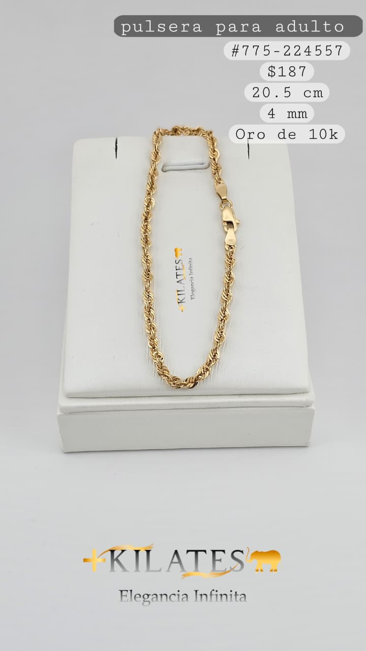 PULSERA 20.5 CM, 4 MM, 10K. #775-224557