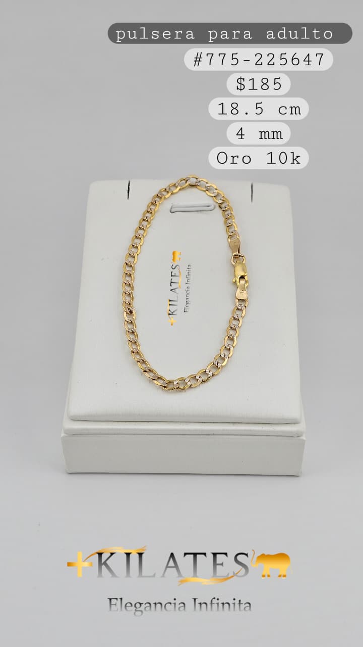 PULSERA 18.5 CM, 4 MM, 10K. #775-225647