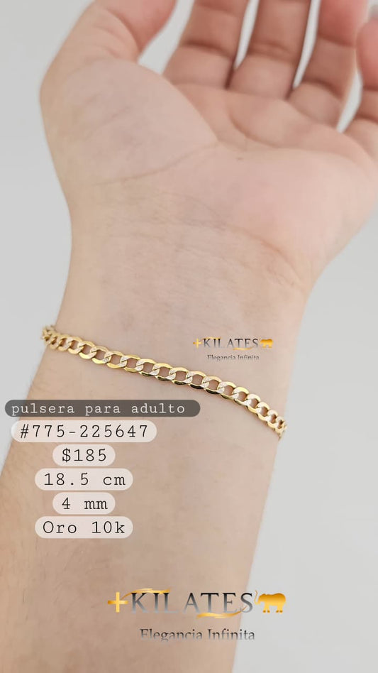 PULSERA 18.5 CM, 4 MM, 10K. #775-225647