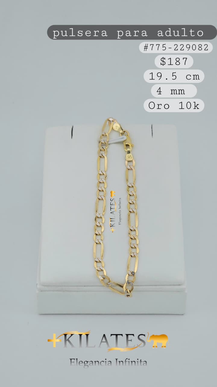 PULSERA 19.5 CM, 4 MM, 10K. #775-229082