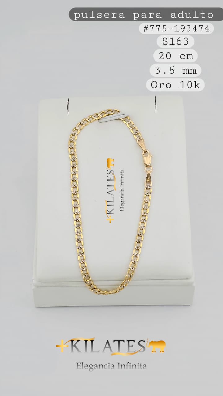 PULSERA 20 CM, 3.5 MM, 10K. #775-193474