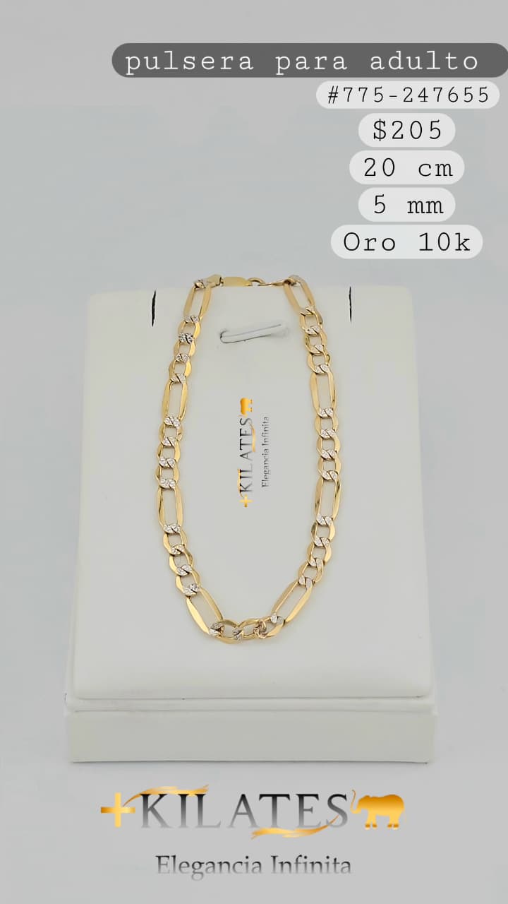 PULSERA 20 CM, 5 MM, 10K. #247655