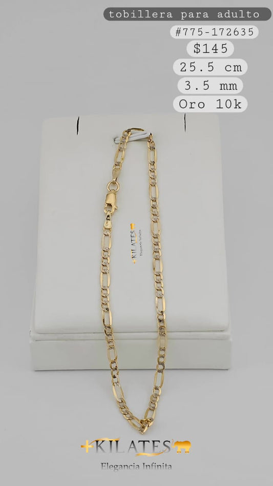 TOBILLERA 25.5 CM, 3.5 MM, 10K. #775-172635