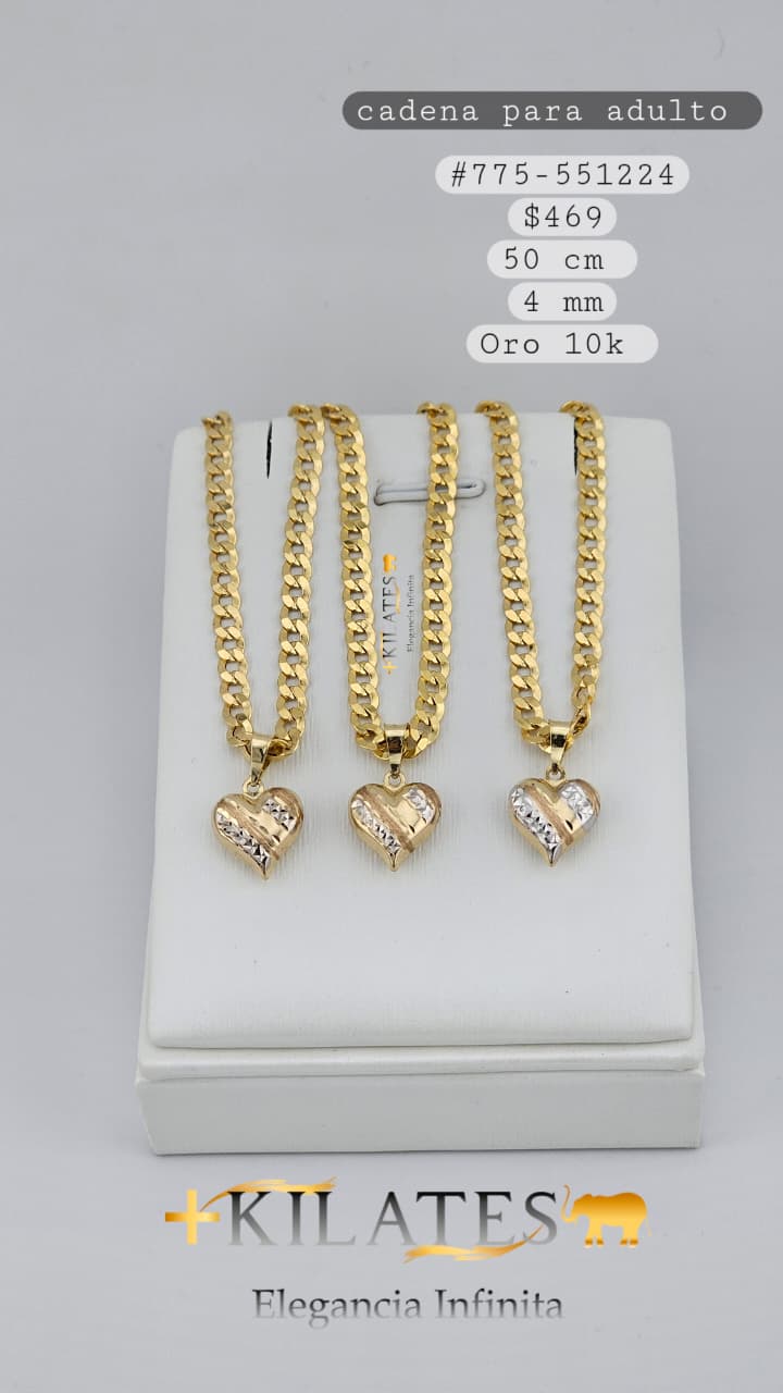 CADENA 50 CM, 4MM, 10K. #775-551224
