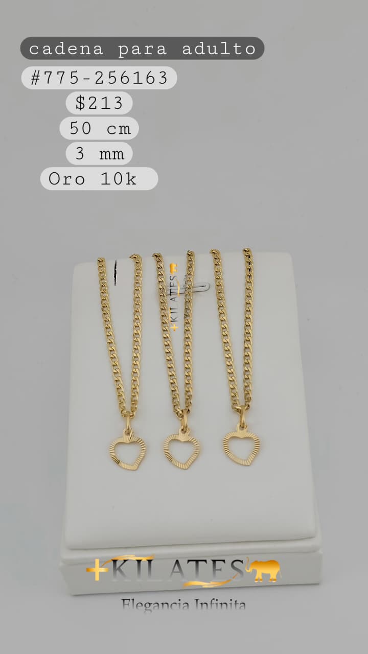 CADENA 50 CM, 3 MM, 10K. #775-256163