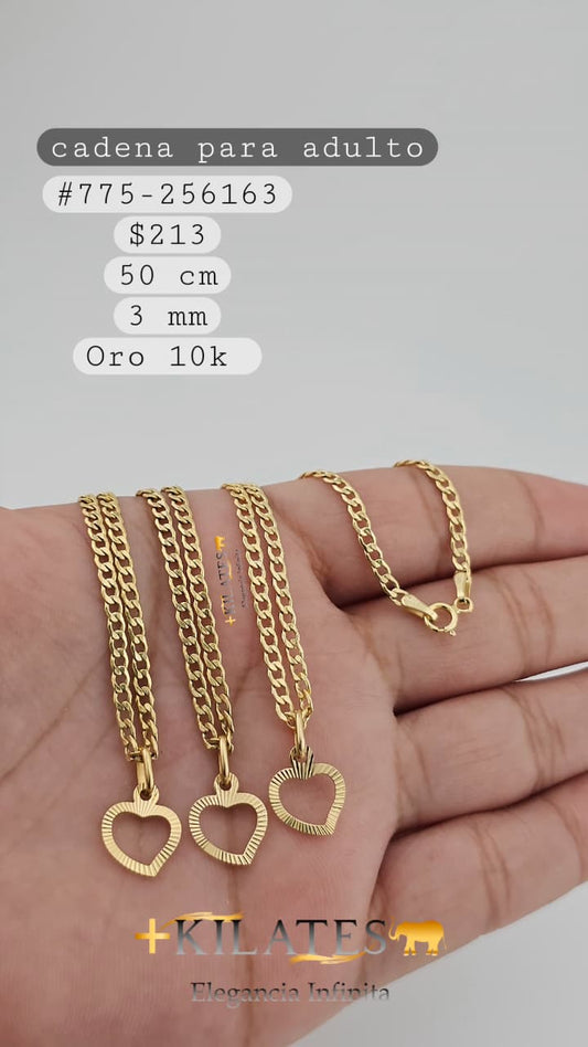 CADENA 50 CM, 3 MM, 10K. #775-256163