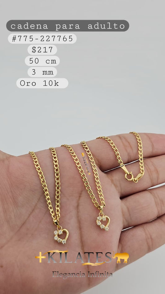 CADENA 50 CM, 3 MM , 10K. #775-227765