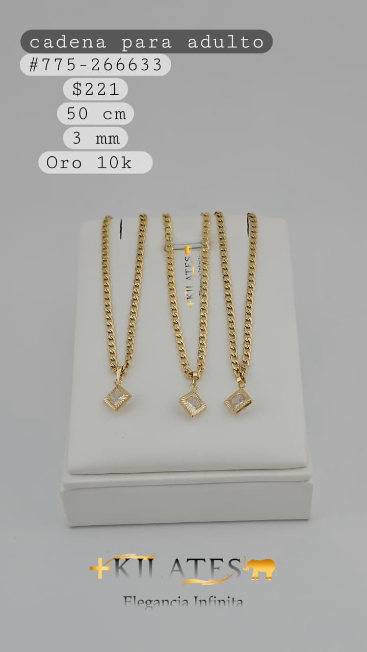 CADENA 50 CM, 3 MM, 10K. #775-266633