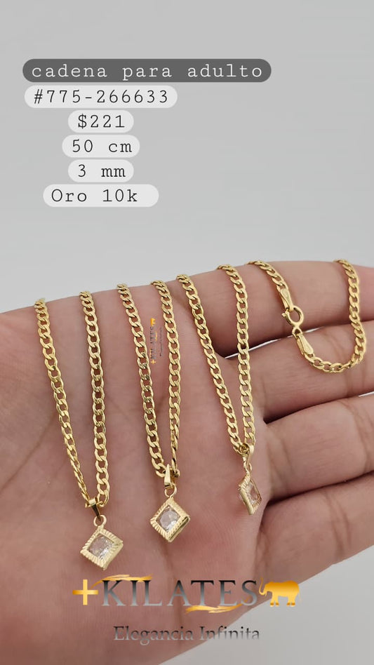 CADENA 50 CM, 3 MM, 10K. #775-266633