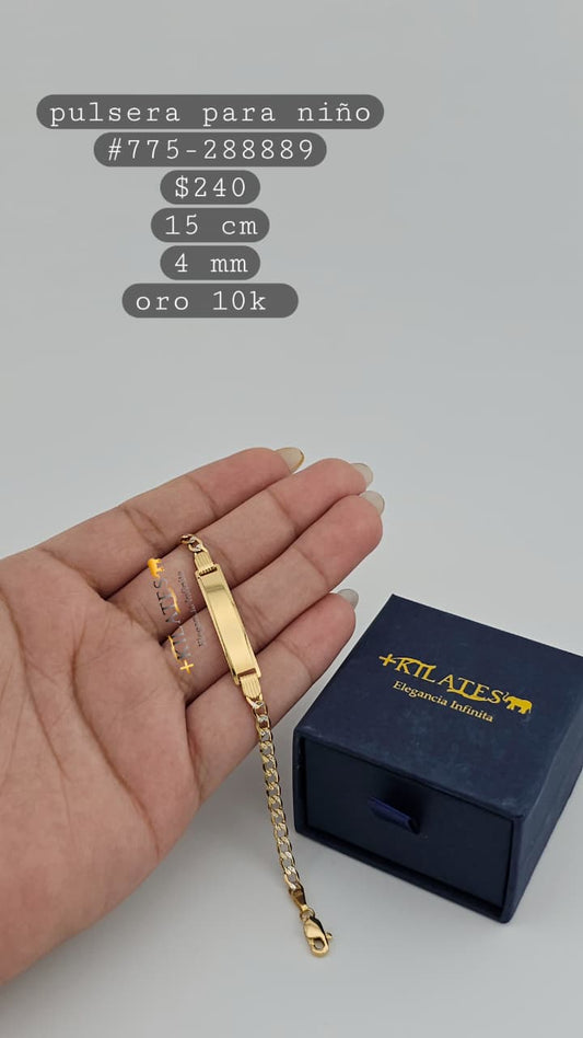 PULSERA 15 CM, 4 MM, 10K. #775-288889