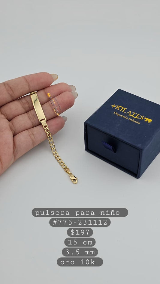 PULSERA 15 CM, 3.5 MM, 10K. #775-231112