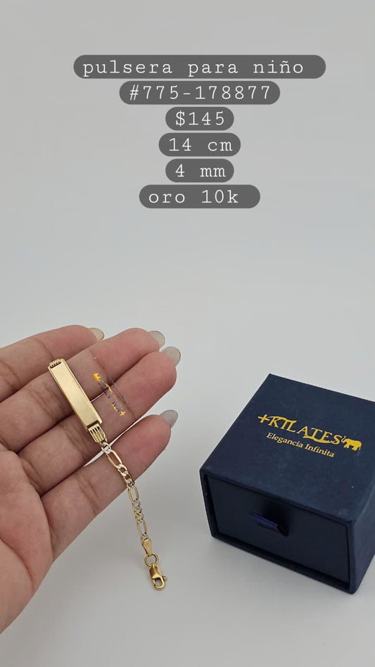 PULSERA 15 CM, 4 MM, 10K. #775-178877