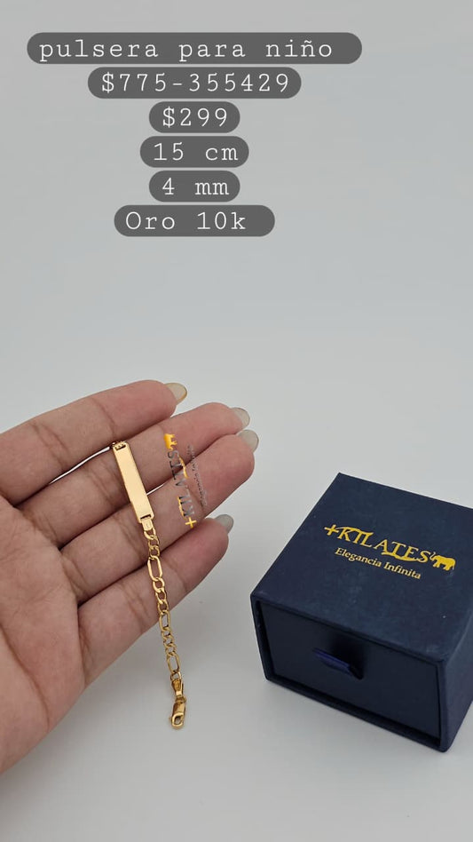 PULSERA 15 CM, 4 MM, 10K. #775-355429