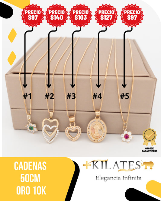 CADENA FINITA 50CM ORO 10K #55-01