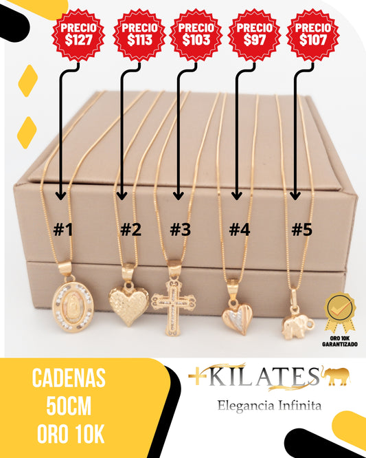 CADENA FINITA 50CM ORO 10K #55-01