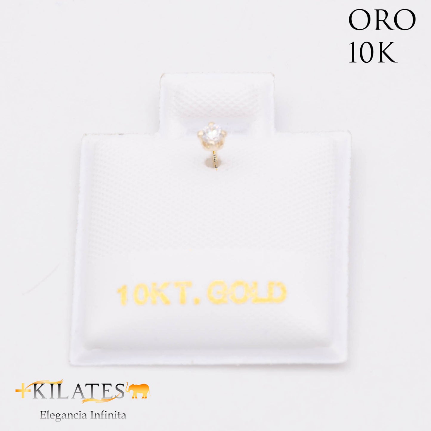 ARETES PREMIUM PIERCING EN L PARA NARIZ.ORO 10K